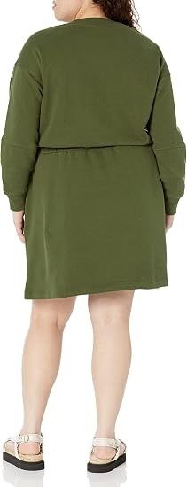 Green Long Sleeve Casual Dress image 4